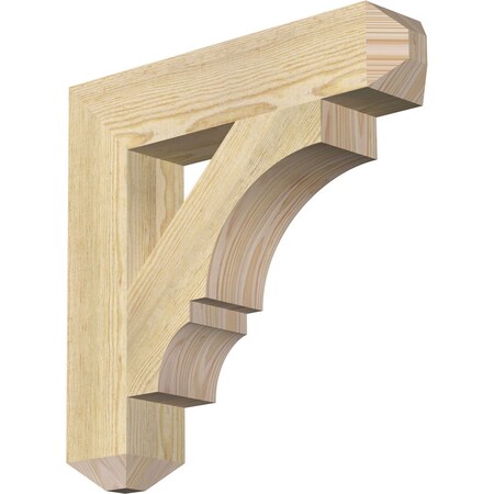 Ekena Millwork Balboa Craftsman Rough Sawn Bracket, Douglas Fir, 4"W x 20"D x 20"H BKT04X20X20BOA04RDF